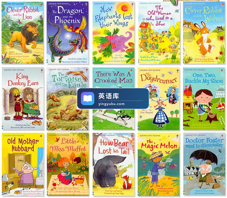 Usborne分级读物《My First Reading Library我的第一个图书馆》50册高清绘本+音频+练习册,百度网盘下载!-英语库