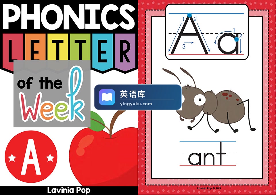 《Phonics Letter of the week自然拼读全套2000多页》26字母书高清可打印PDF绘本,百度网盘下载!-英语库