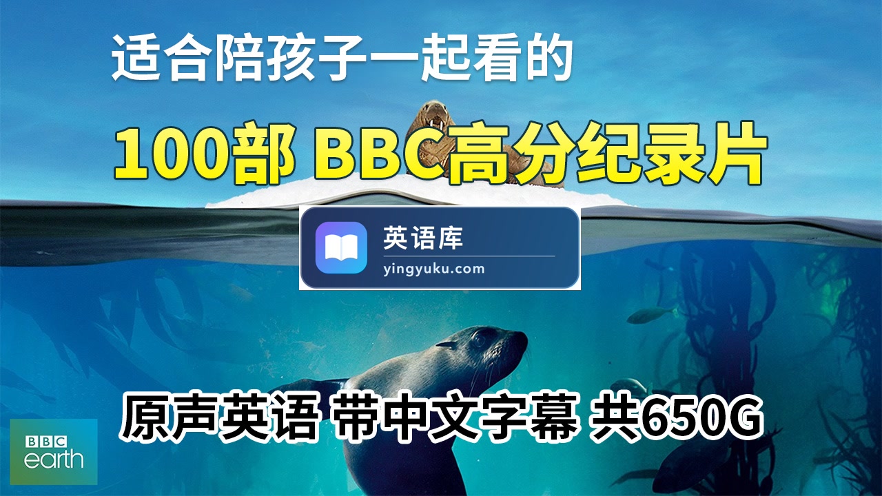 100部《BBC纪录片英文版》共650G,适合儿童看的探索科普教育纪录片,百度网盘下载!-英语库